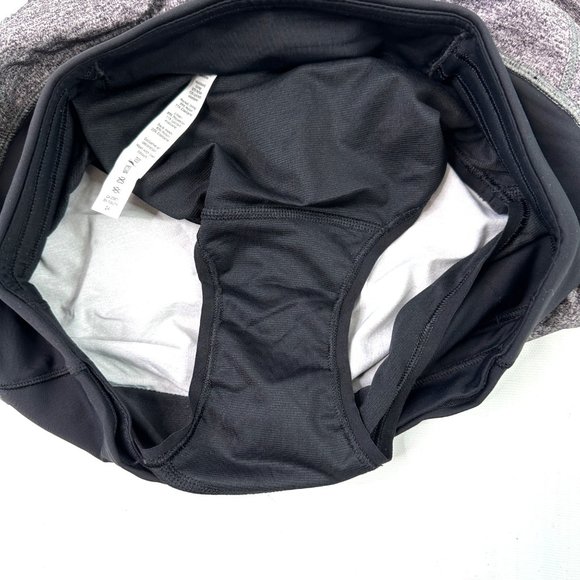 Lululemon Run Speed Up Shorts Womens 4 Heather Gray Black Liner Drawcord Workout - Picture 8 of 11